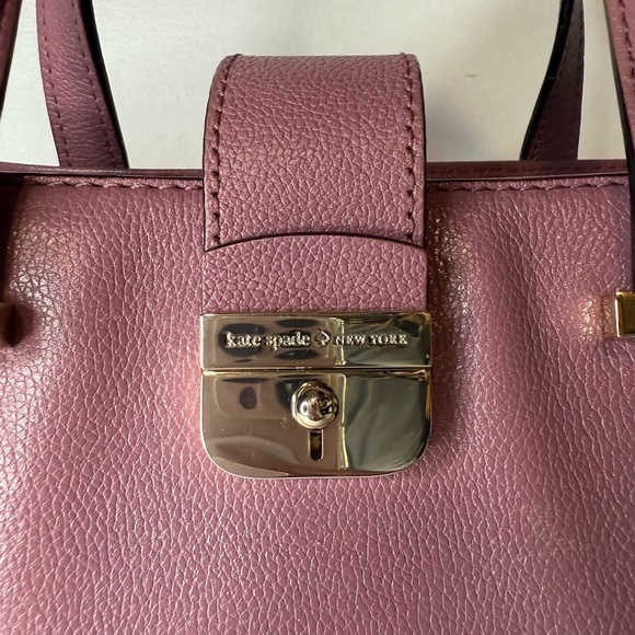 Kate Spade Natasha Lovett Street Purple Satchel Top Handle Purse Handbag - Picture 4 of 15